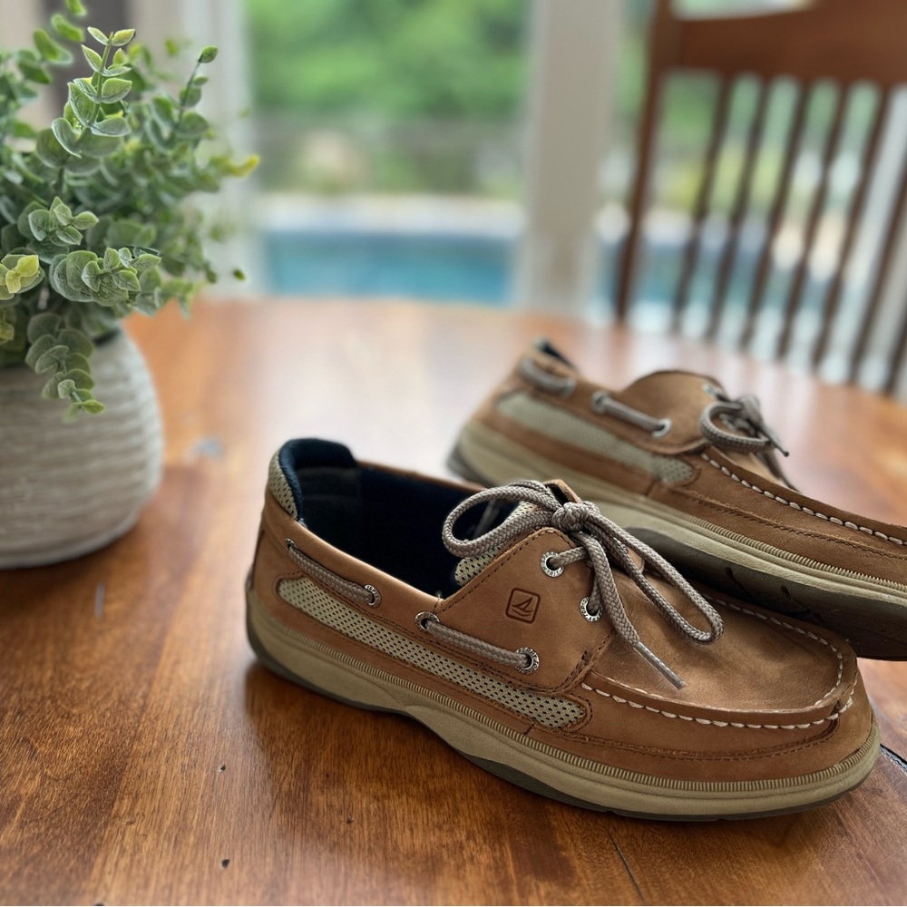 Sperry Kids Tan and Brown Boat Shoes